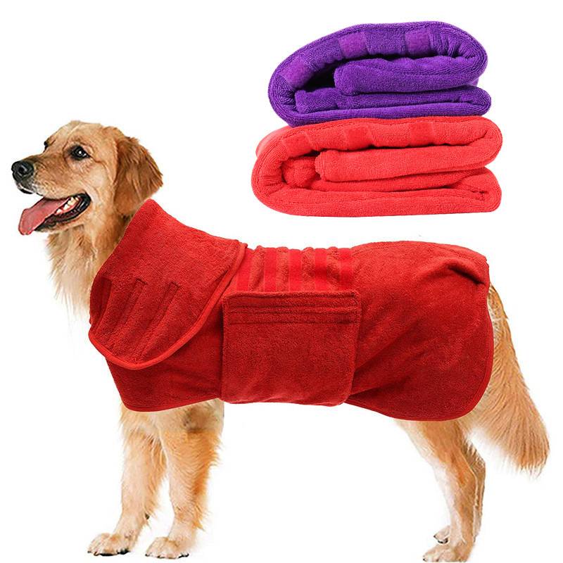 Pet bathrobe Quick drying bath towel for dog