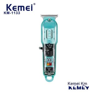 Cross-border hair clipper Kemei KM-1133 transparent body LCD liquid crystal digital display hair clipper professional electric clipper