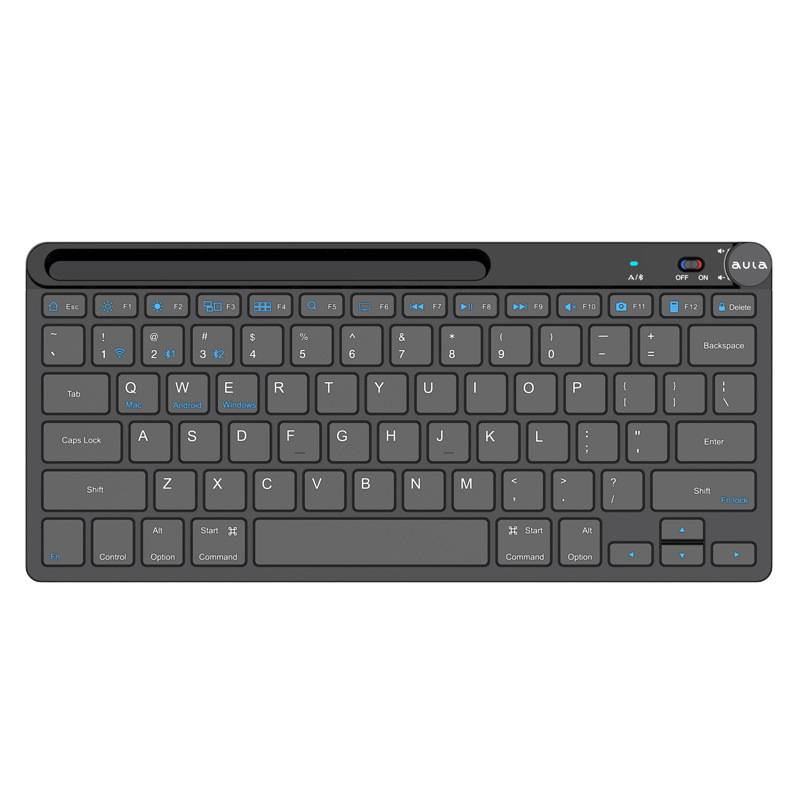 Wolf Spider AK205 Wireless 2.4 Bluetooth Dual Mode Keyboard Tablet Laptop Compatible with External Portable Dual System