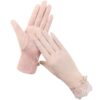 Sunscreen gloves women’s thin summer non-slip riding driving anti-ultraviolet touch screen finger polyester cotton hand