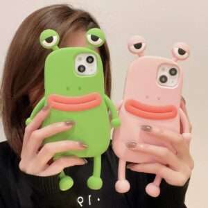 Sausage mouth frog for iphone phone case cartoon silicone soft shell protective case