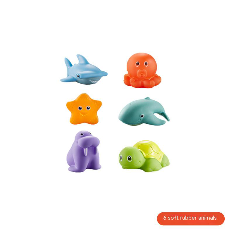baby bath toy lion spray net fish shark children animal pinch pinch music floating play water toy