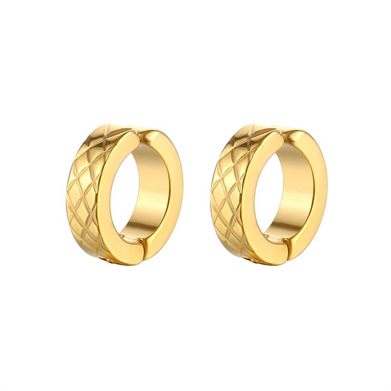 Cross-border ear clip without ear piercing earrings titanium steel fake earrings men's jewelry simple hypoallergenic earrings female ear bone cli