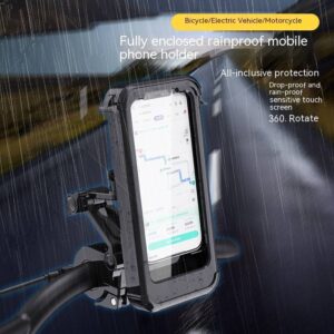 2023 New Motorcycle Bicycle Waterproof Bag Holder Outdoor Takeout Navigation Electric Vehicle Universal Mobile Phone Holder