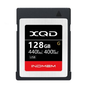 Indmem XQD 64GB/128GB Memory Card 5X Tough MLC XQD Flash Memory Card High Speed G Series| Max Read 440MB/s Max Write 400MB/s
