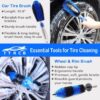 Car Cleaning Kit Car Wheel Brush Detail Brush Tire Crevice Brush