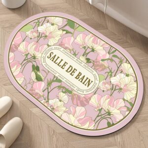 Bathroom non-slip mat, imitation soft diatom mud absorbent floor mat, household toilet bathroom door step technology velvet foot mat