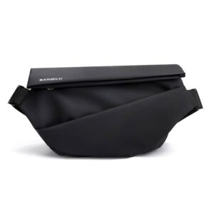 2023 Adjustable Shoulder Strap Shoulder Bag Black Zipper Pocket Wear-resistant Scratch-resistant School Chest Fanny Bag for Men