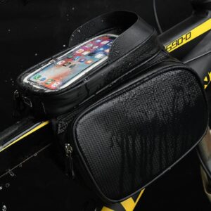 bicycle front rail bag, mobile phone navigation, touch screen, multi-layer storage bag, saddle bag, mountain bike bag