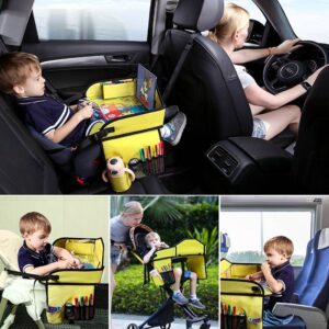 Car children’s dinner plate coaxing baby god car seat tray multifunctional folding storage small table plate