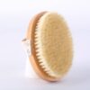 Wooden Oval Bristle Brush Beech Wood Dry Skin Body Brush Boar Bristles Cleaning Bath Brush
