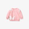 Little maven European and American girls’ long-sleeved sweater cute pink sweater autumn home pure cotton long-sleeved