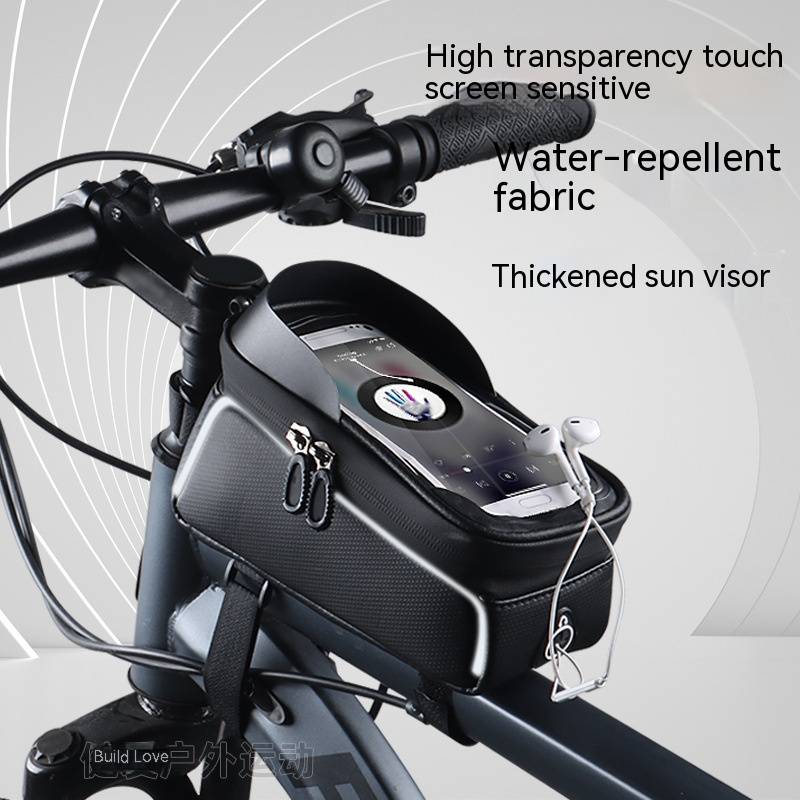 New bicycle bag, mountain bag, cycling bag, front beam bag, mobile phone touch-screen waterproof storage bag, delivery boy accessories