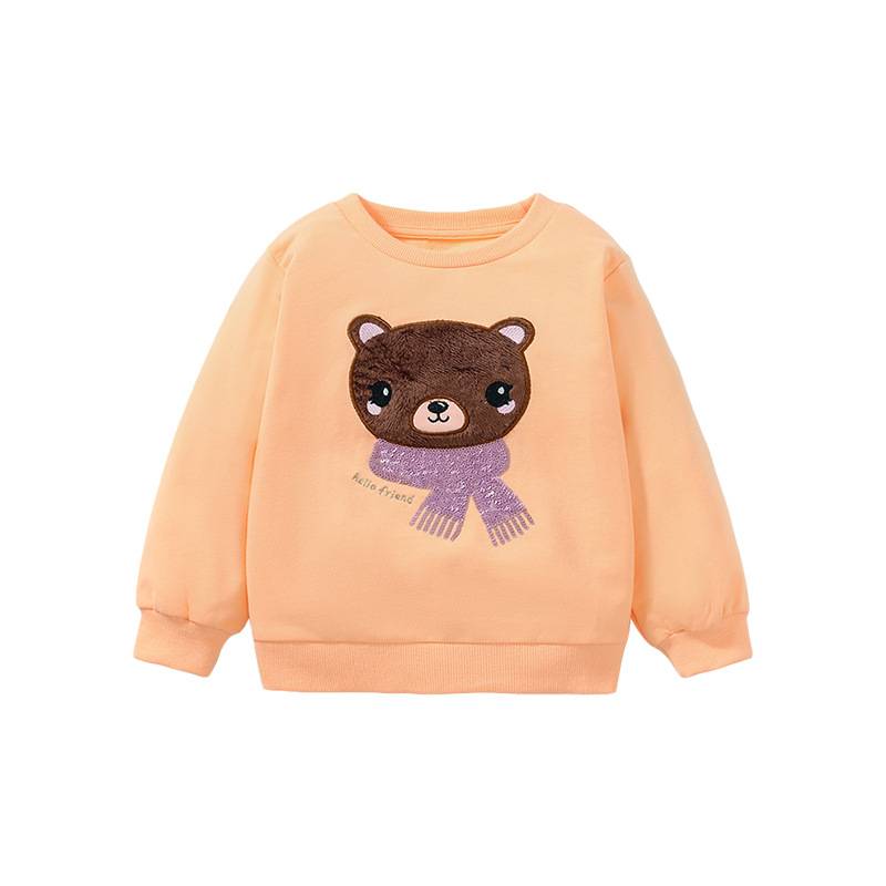 Little maven girls long-sleeved sweater children's cartoon pullover sweater European and American autumn cute cotton top