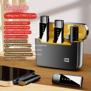 New wireless lavalier microphone cell phone live outdoor recording radio noise reduction microphone