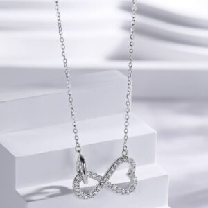 s925 sterling silver heart necklace