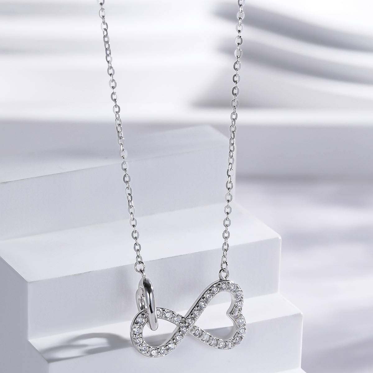 s925 sterling silver heart necklace