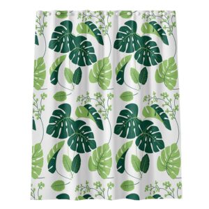 Waterproof shower curtain mildew resistant thickened peva green leaf bathroom bathroom shower partition curtains