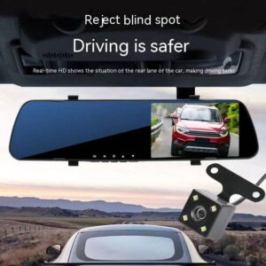 4.5 inch car recorder HD night vision blue screen anti-glare rearview mirror recorder car dvr car video recorder