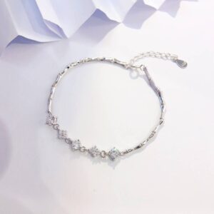 Imitation bamboo s925 sterling silver bracelet