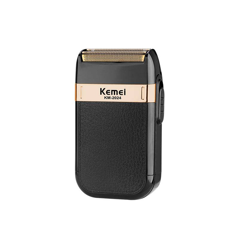 Kemei Razor KM-2024 Mini Pocket Razor Fashion Men Leather Case Electric Razor