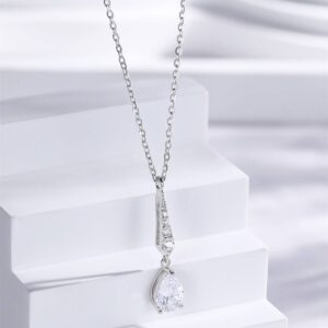 s925 sterling silver Water Drop necklace collarbone chain