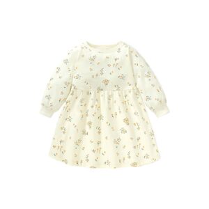 Little maven girl’s dress pure cotton children’s long-sleeved sweater dress European and American autumn children’s dress princess dres