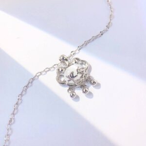 s925 sterling silver peace lock necklace