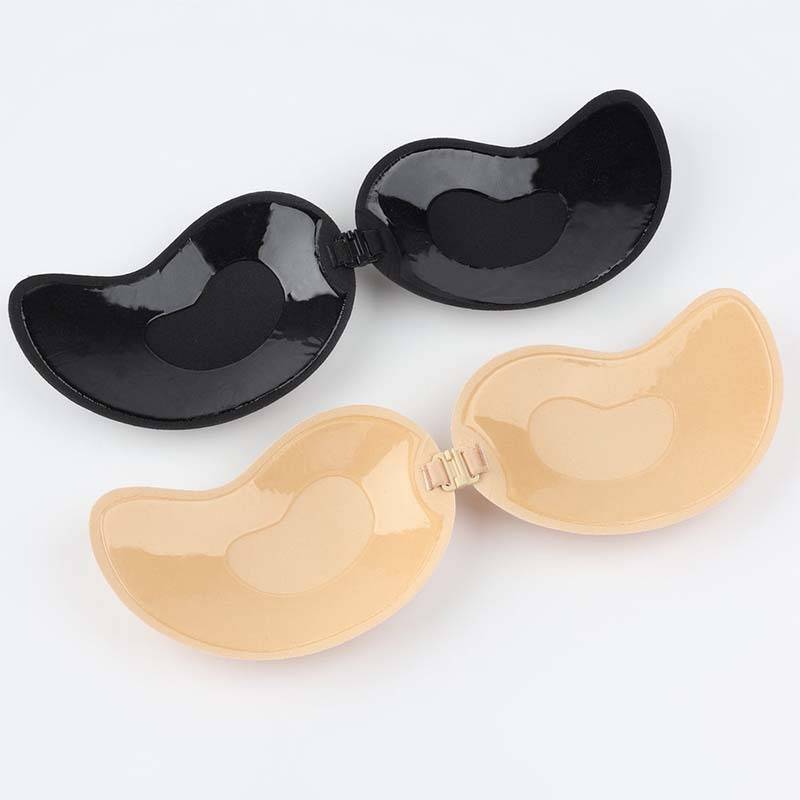 Mango Shape Silicone Strapless Invisible Bra Super Push Up Seamless Self-Adhesive Sticky Wedding Party Front Thick