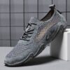 2023 summer cross-border leather men’s casual sports shoes large size sewing leather mesh shoes octopus men’s shoes