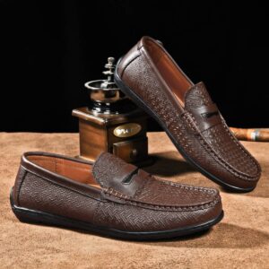 Genuine leather top layer cowhide Doudou shoes live explosion special price lazy shoes driving shoes British casual men’s leather shoes