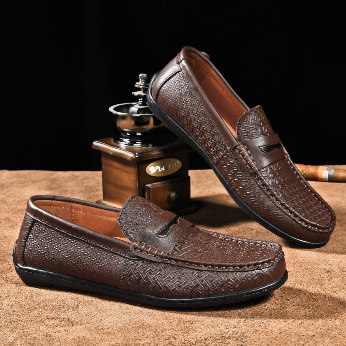 Genuine leather top layer cowhide Doudou shoes live explosion special price lazy shoes driving shoes British casual men's leather shoes