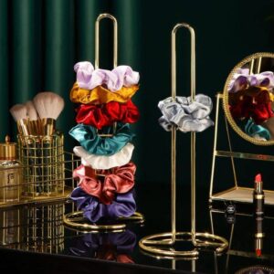 desktop gold metallic hair bands accessories display stand headband holder organizer