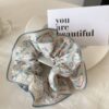 French elegant flower ribbon bow large intestine hair circle women’s new retro high-end sense head rope gentle headdress for women