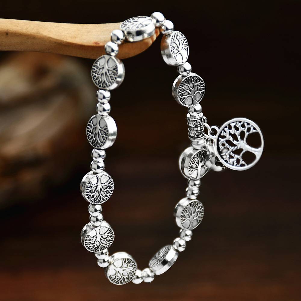 Silver bracelet with bells