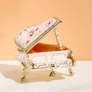 Ins enamel jewelry box jewelry painted diamond decorative box small piano ornaments gifts