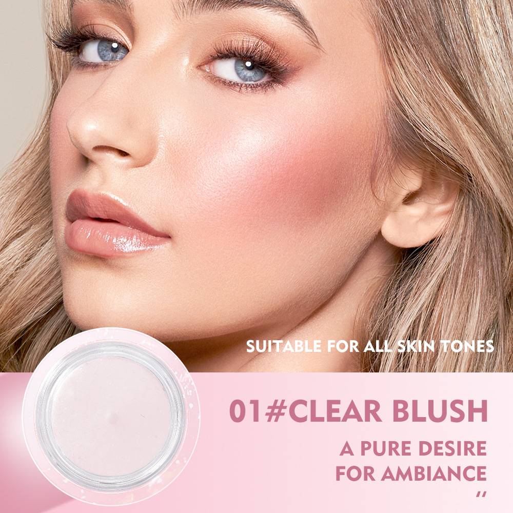Pudaier Warm Change Blush Clear Color Change Gel High Glow Balm Natural Nude Makeup Rouge Blush