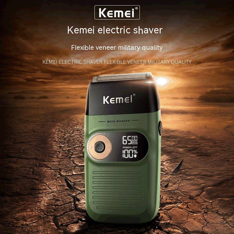 Kemei electric men's shaver KM-2026 lithium battery LCD digital display double reciprocating shaver