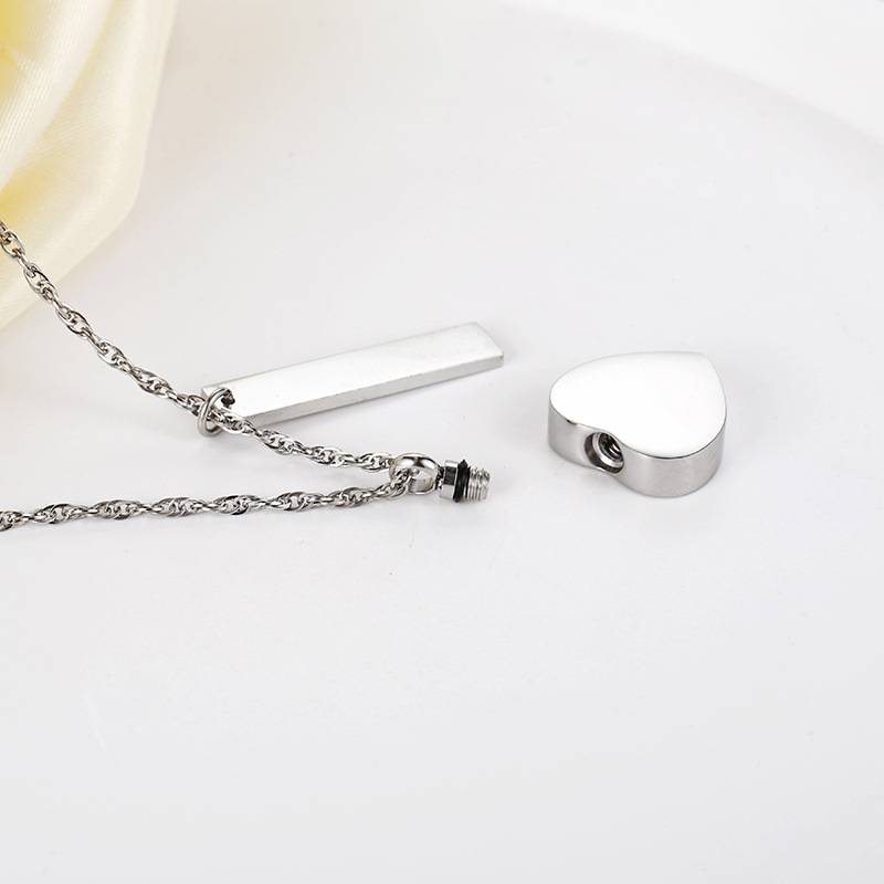 Stainless steel pet urn pendant
