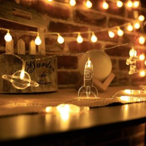 LED Spaceman Astronaut Rocket Mars Room Light Decoration Fairy Lights Kids Spaceman String Light For Kids