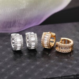 French luxury ear bone clips fashion design full of diamonds zirconia ear buckle men and women universal trend jewelry