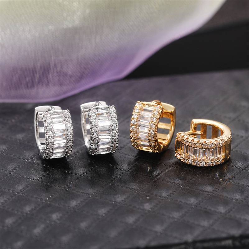 French luxury ear bone clips fashion design full of diamonds zirconia ear buckle men and women universal trend jewelry