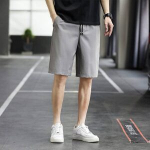 summer Men Casual Shorts cotton unisex custom shorts with logo print Solid Elastic breathable Basic men’s shorts hot