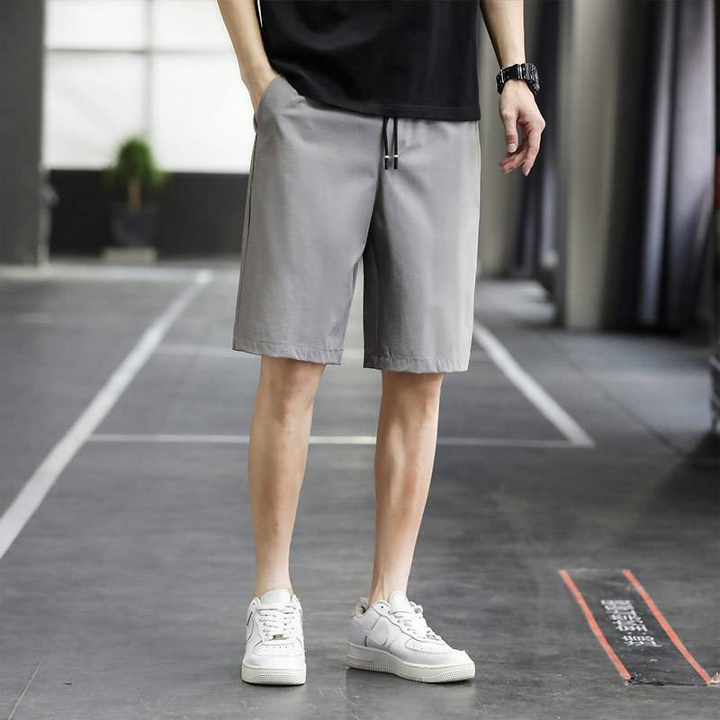 summer Men Casual Shorts cotton unisex custom shorts with logo print Solid Elastic breathable Basic men's shorts hot