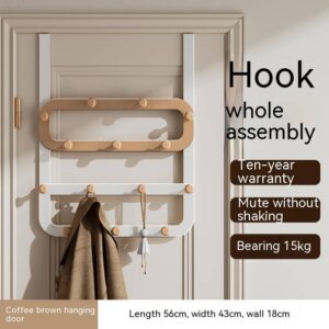 Hook behind the door for bedroom without punching door clothes hanger wall household hanger storage clothes hook