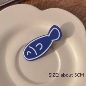 Cute cartoon small fish hairpin women’s side bangs clip headdress duckbill side clip fish bone broken hair accessories hairpin tide