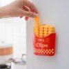 New Arrival Fries Shape 12pcs Snack Closing Clip Plastic Holder Pour Food Seal Storage Chip Bread Freezer Sealing Bag Clips
