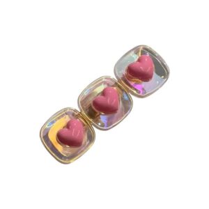 Sweet pink clip headdress hairpin female one word clip no trace side forehead bangs broken hair side clip hairpin hair accessories