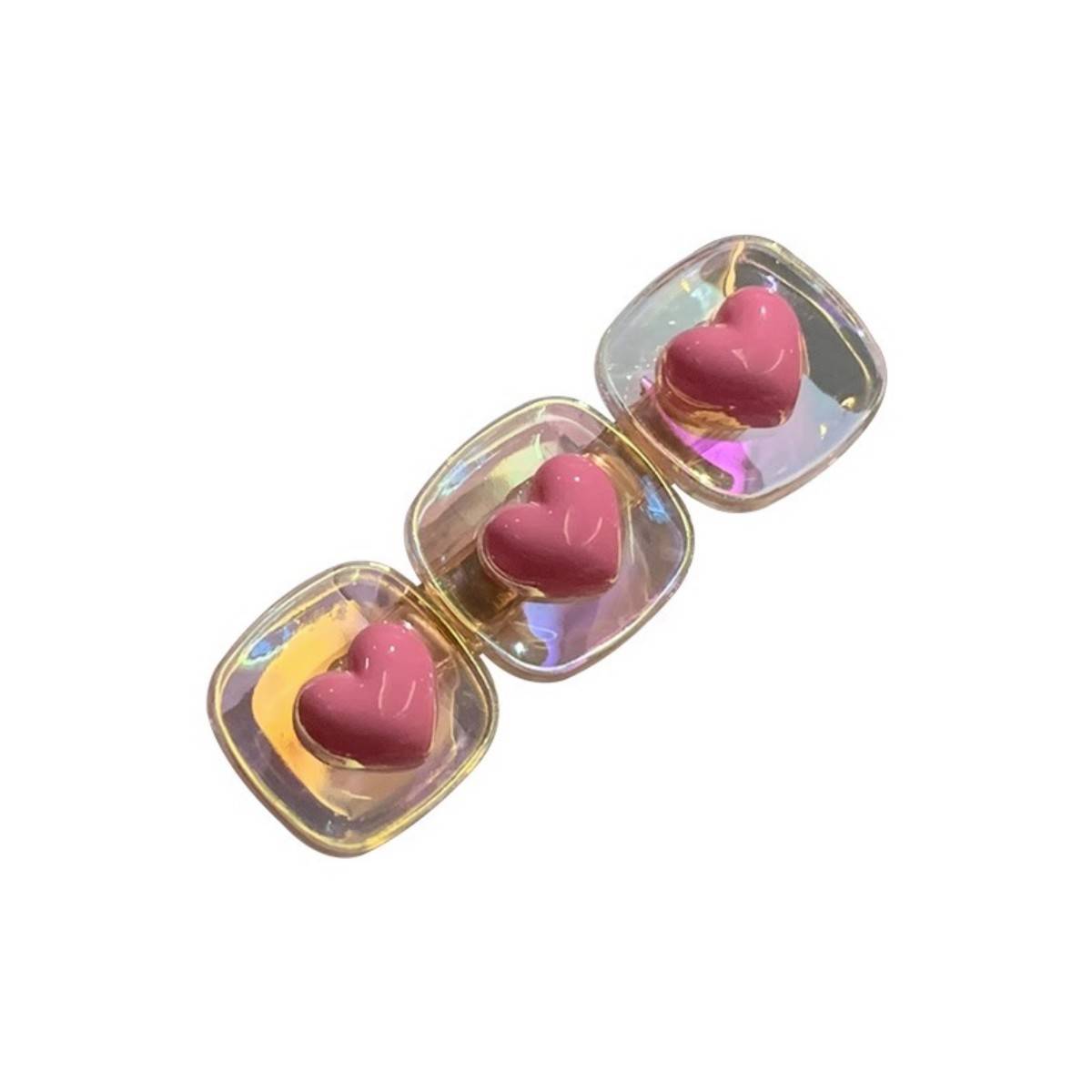 Sweet pink clip headdress hairpin female one word clip no trace side forehead bangs broken hair side clip hairpin hair accessories