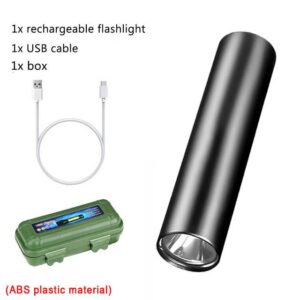 USB Rechargeable COB Aluminum Flashlight